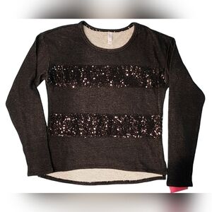 Vintage Y2K Xhilaration Black Sequined Sweater Women's M NWT